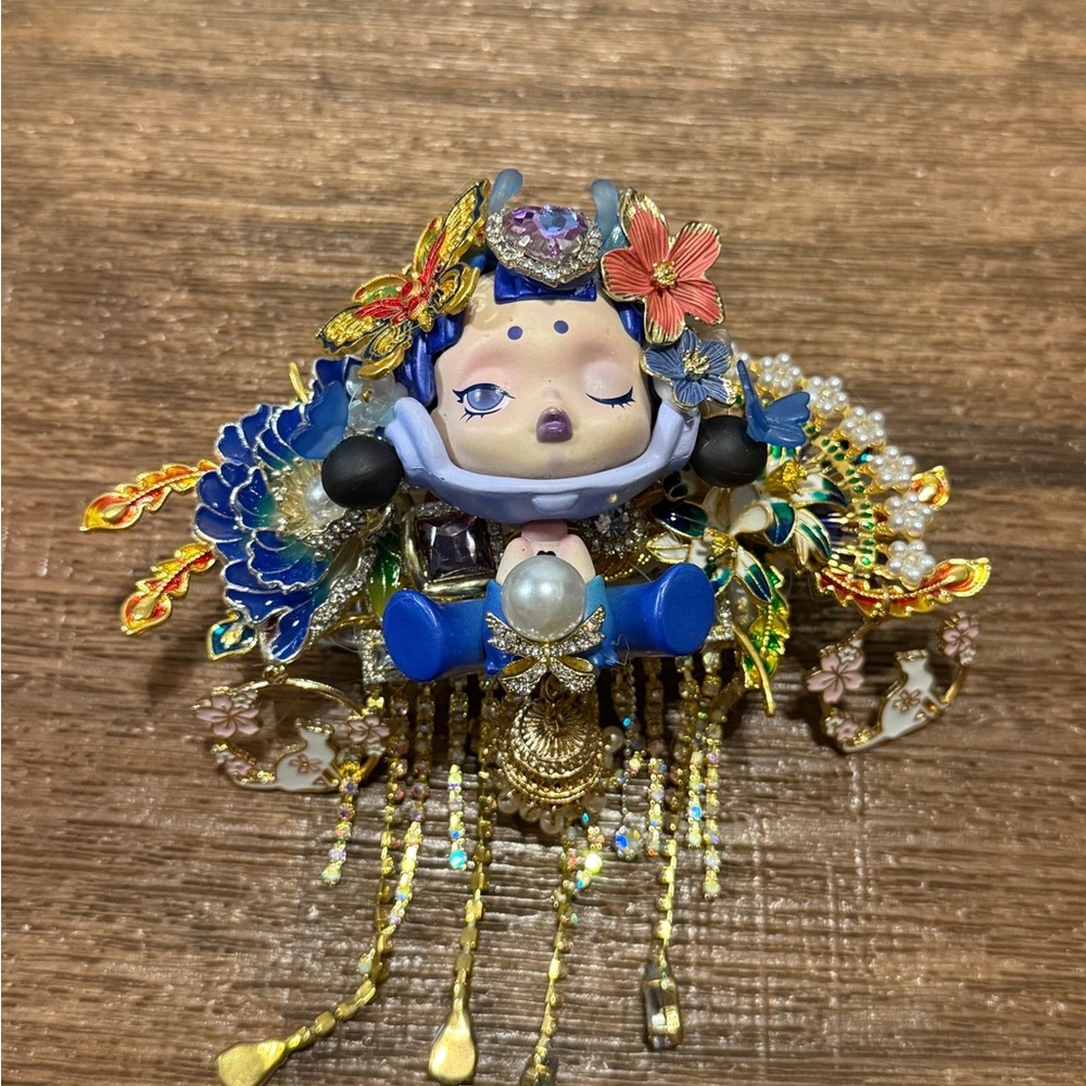SP skull panda pop bean blue phone clip/ holder
